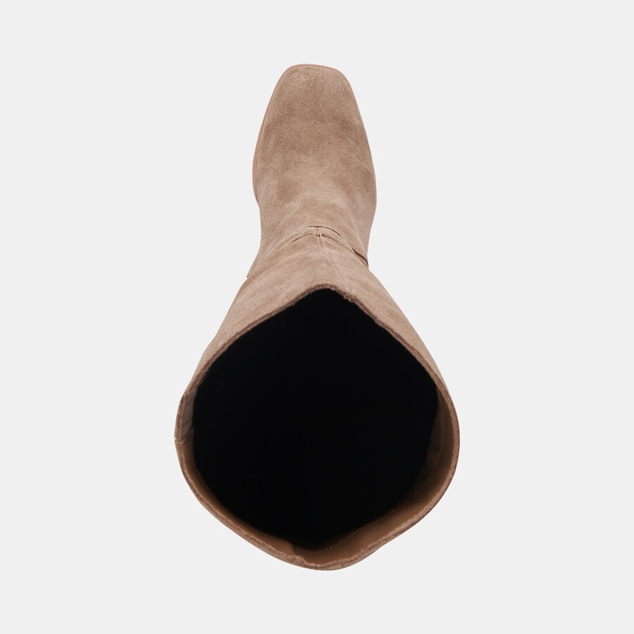 stivali fynn in pelle scamosciata color tartufo