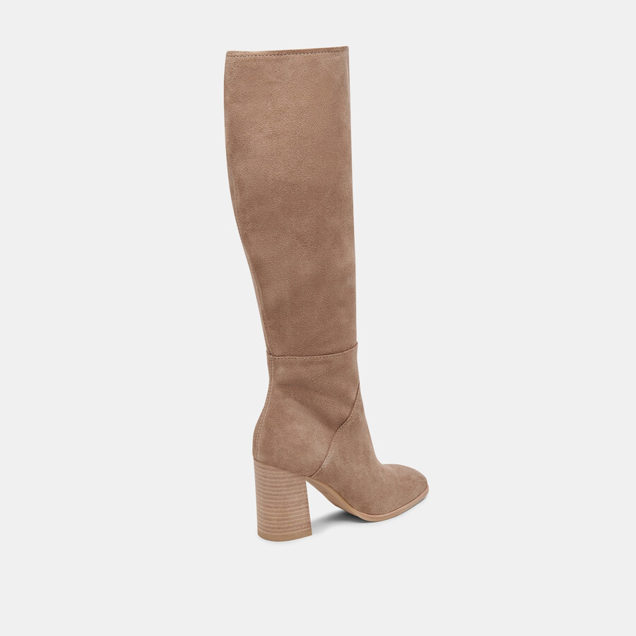 stivali fynn in pelle scamosciata color tartufo