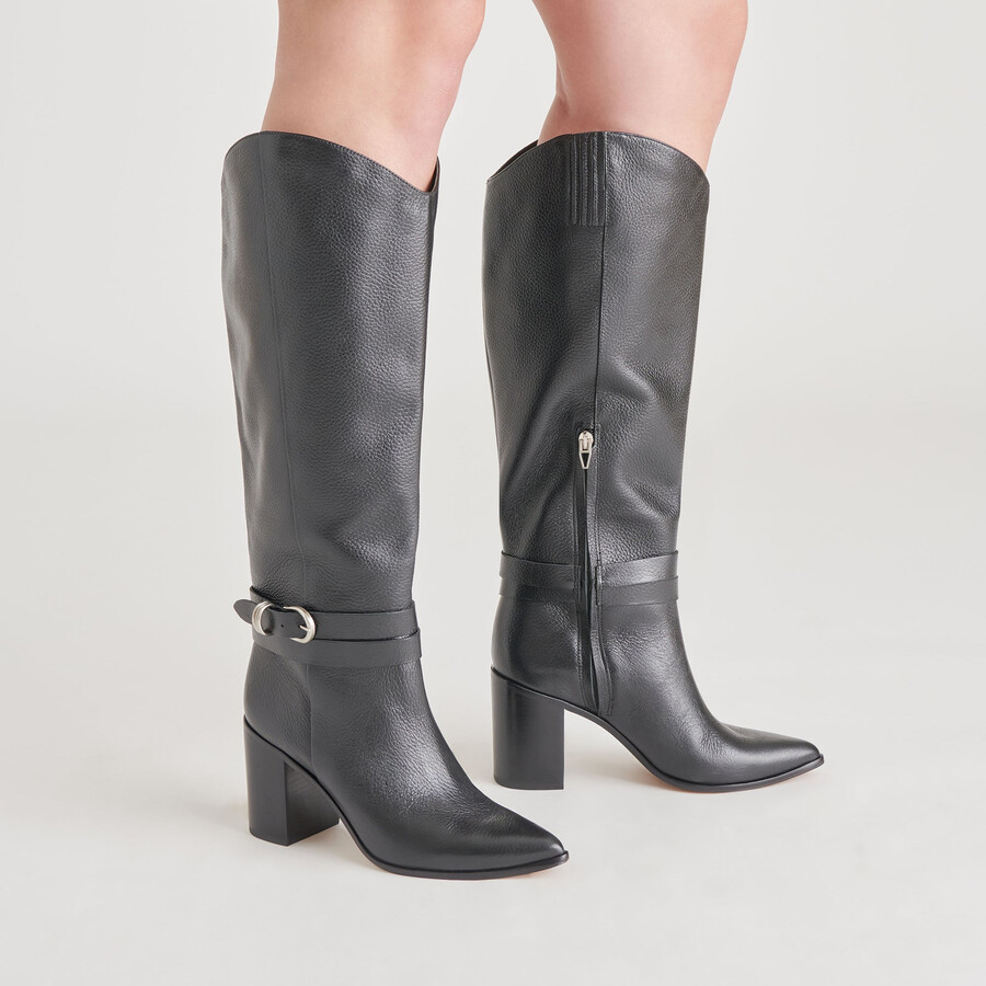 stivali tyrone in pelle nera