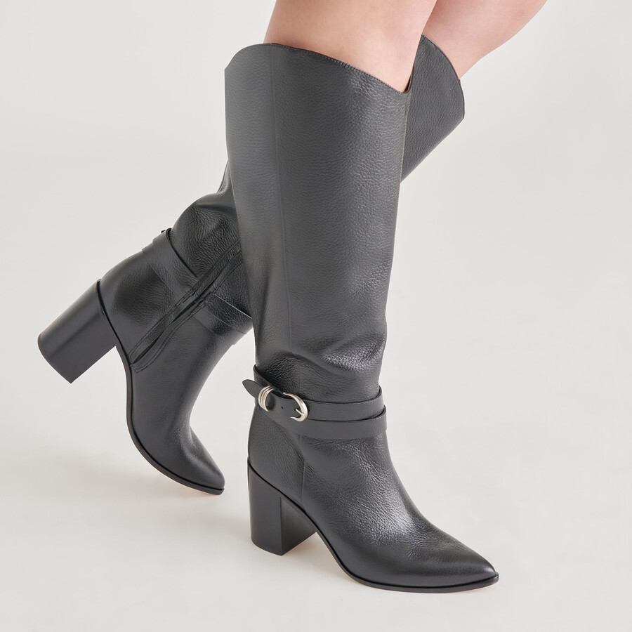 stivali tyrone in pelle nera