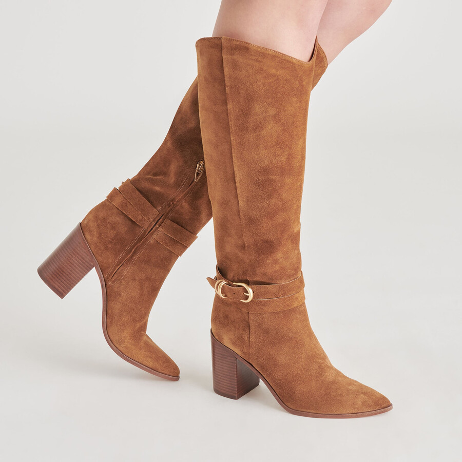 stivali tyrone in pelle scamosciata marrone