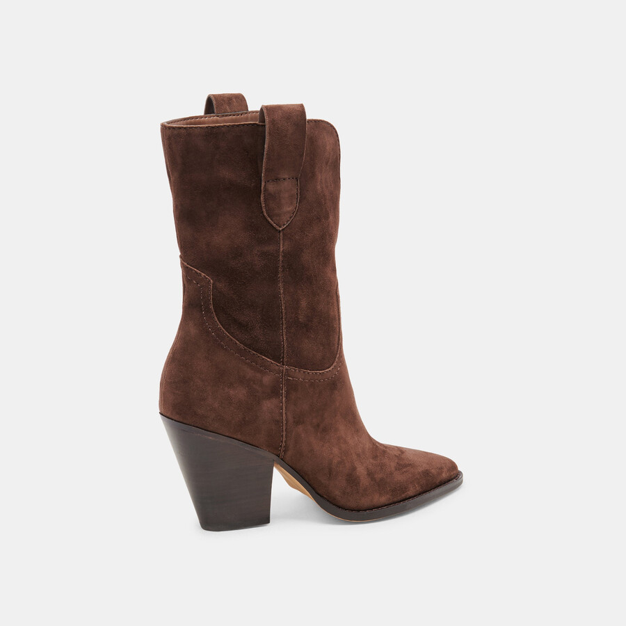 stivali jessey in pelle scamosciata marrone scuro