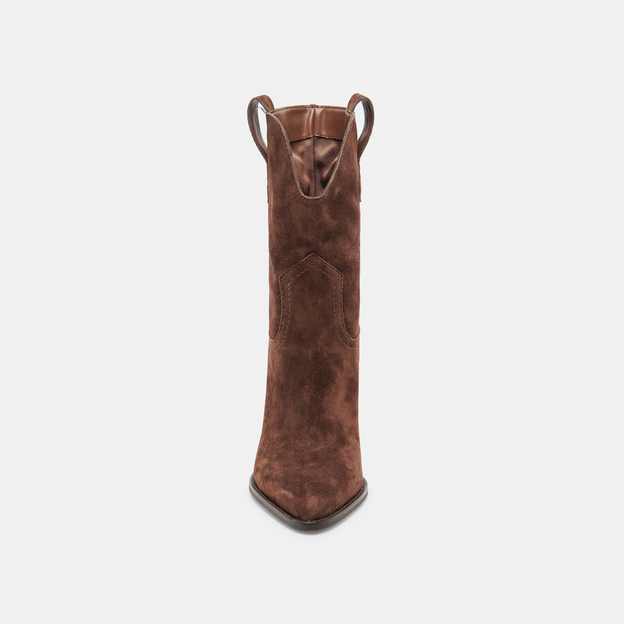 stivali jessey in pelle scamosciata marrone scuro