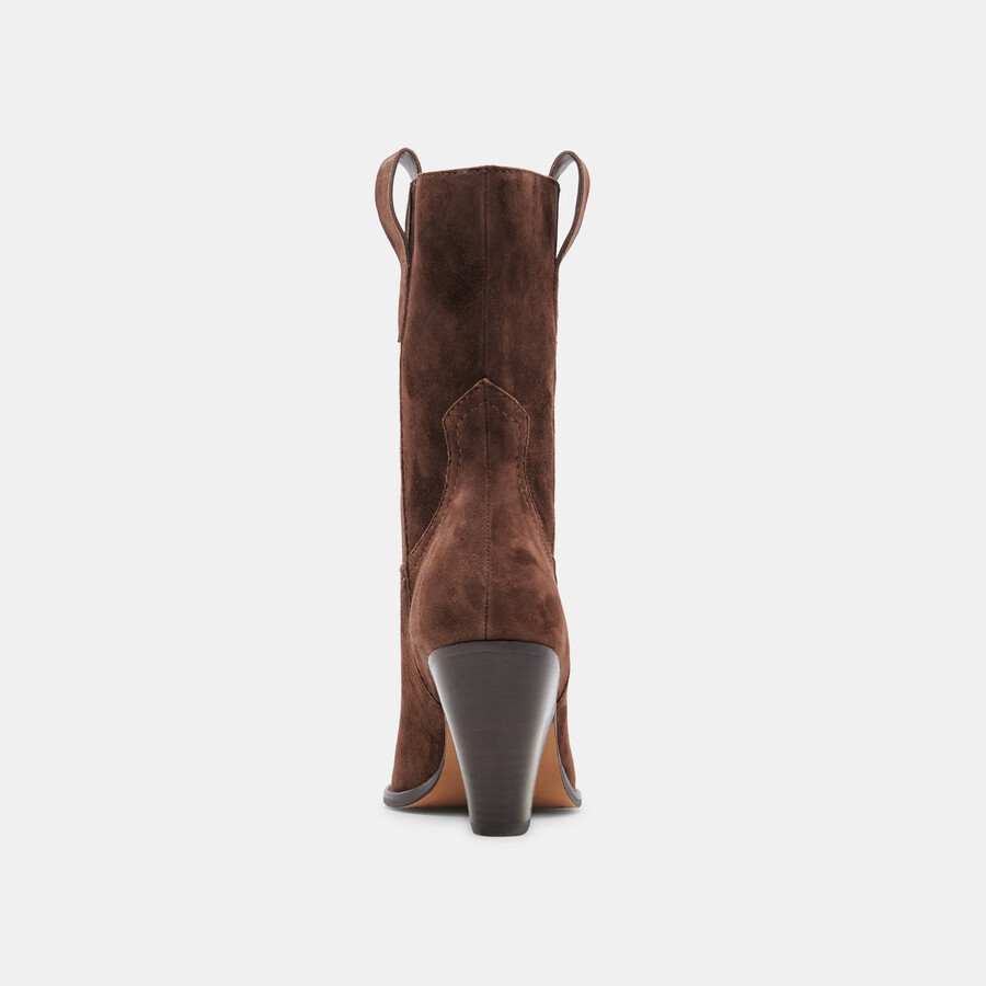 stivali jessey in pelle scamosciata marrone scuro