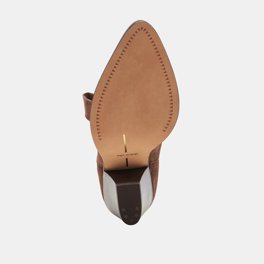 stivali jessey in pelle scamosciata marrone scuro