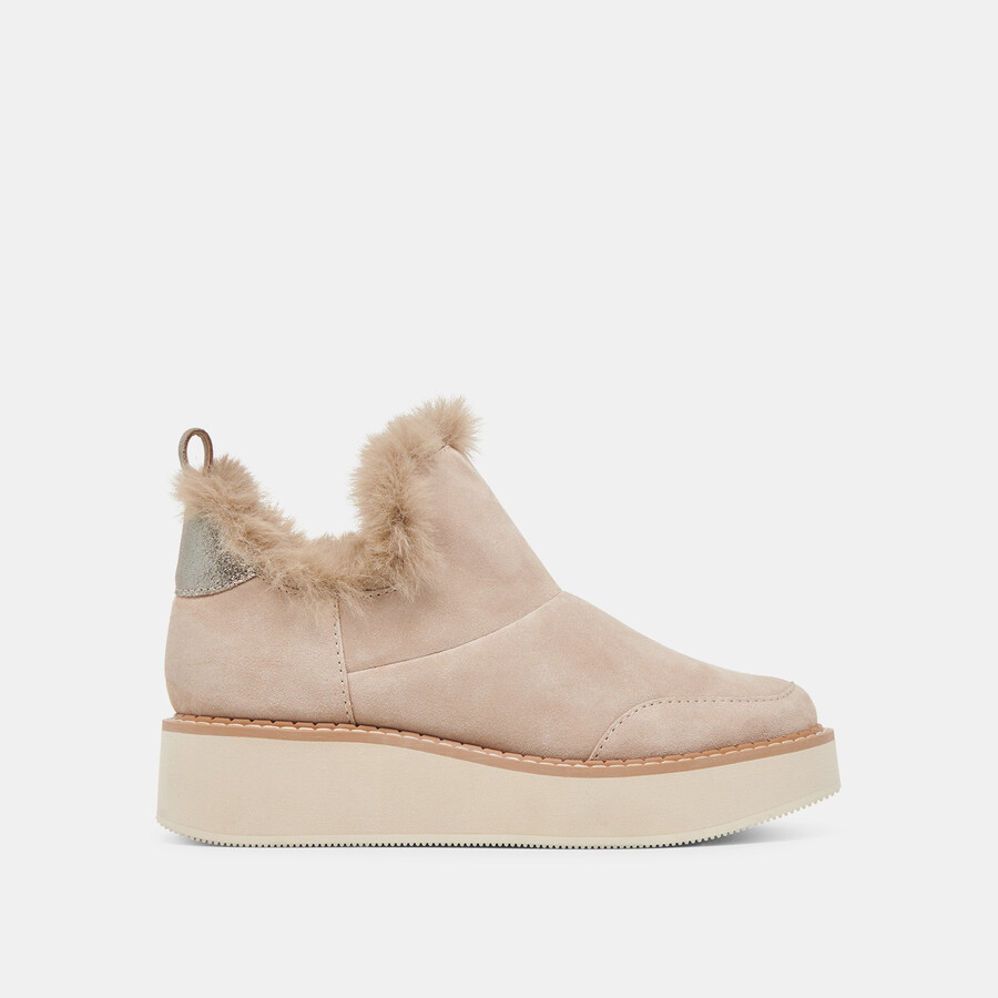 stivaletti ardy plush h2o in pelle scamosciata color talpa