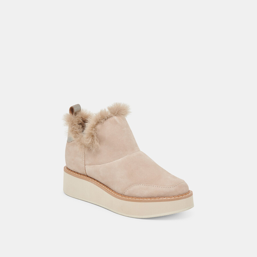 stivaletti ardy plush h2o in pelle scamosciata color talpa