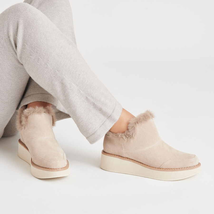 stivaletti ardy plush h2o in pelle scamosciata color talpa