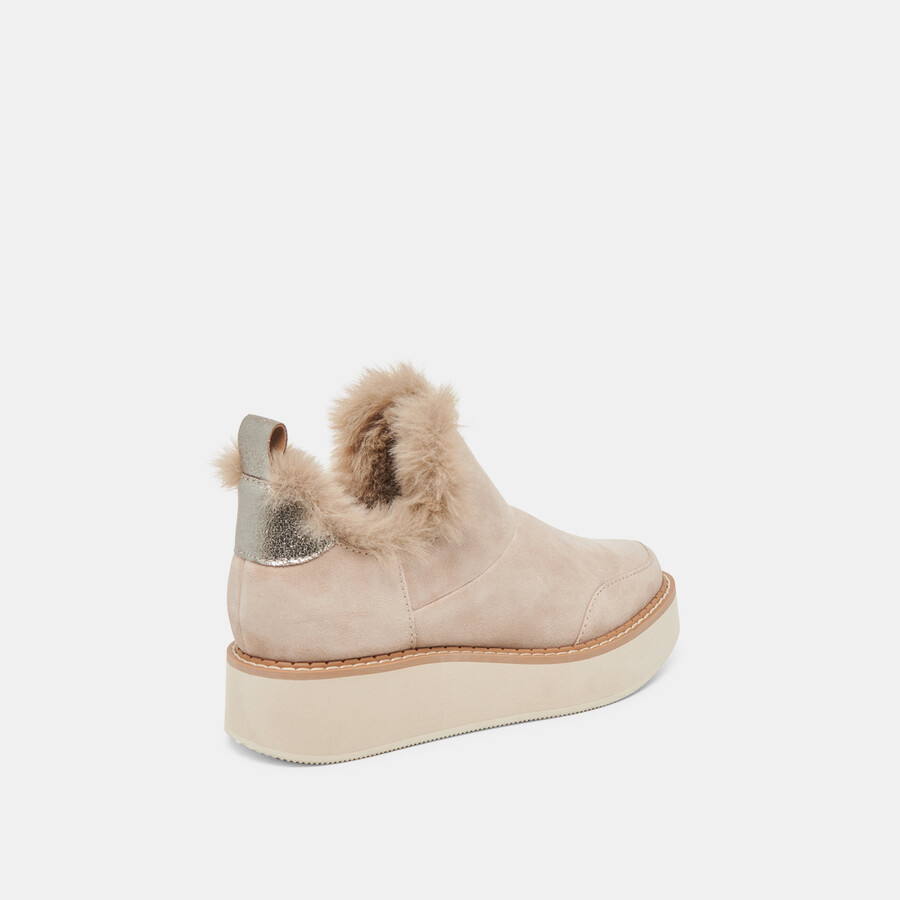 stivaletti ardy plush h2o in pelle scamosciata color talpa