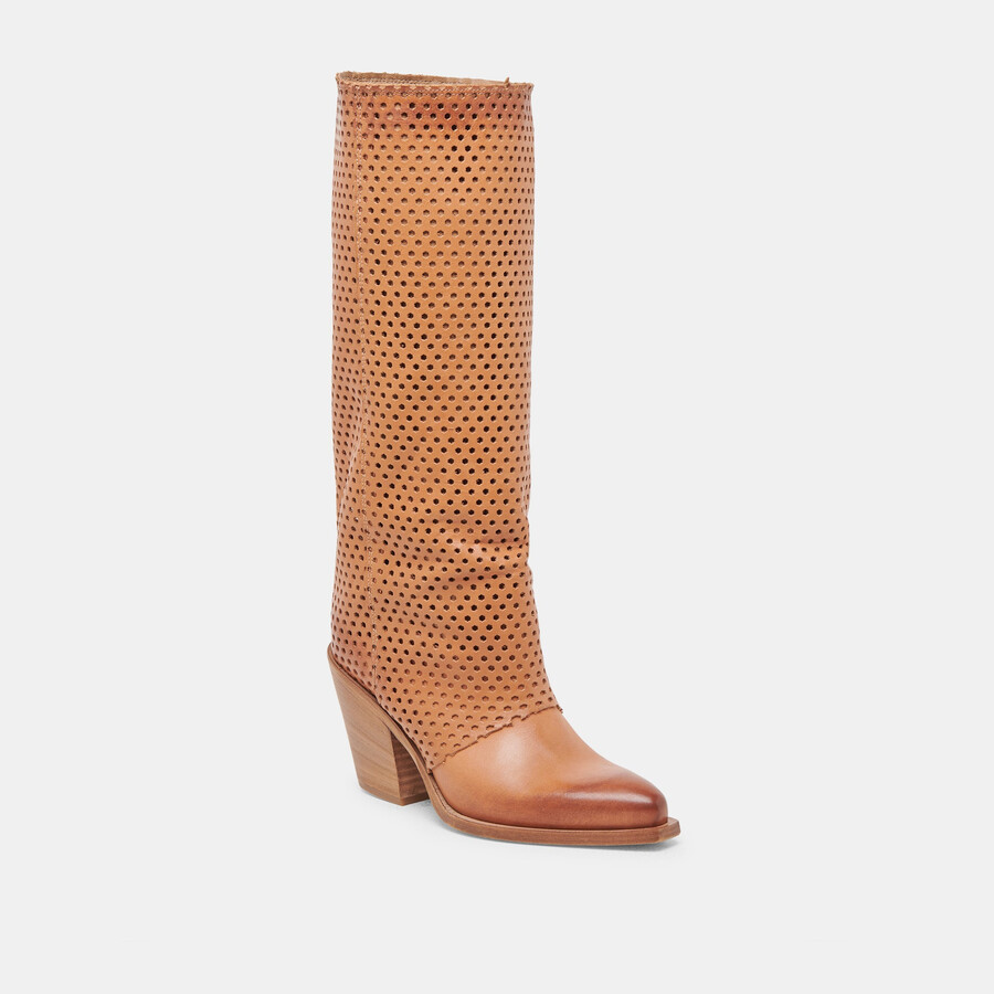 stivali boone in pelle color cognac