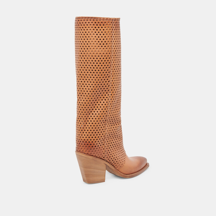 stivali boone in pelle color cognac