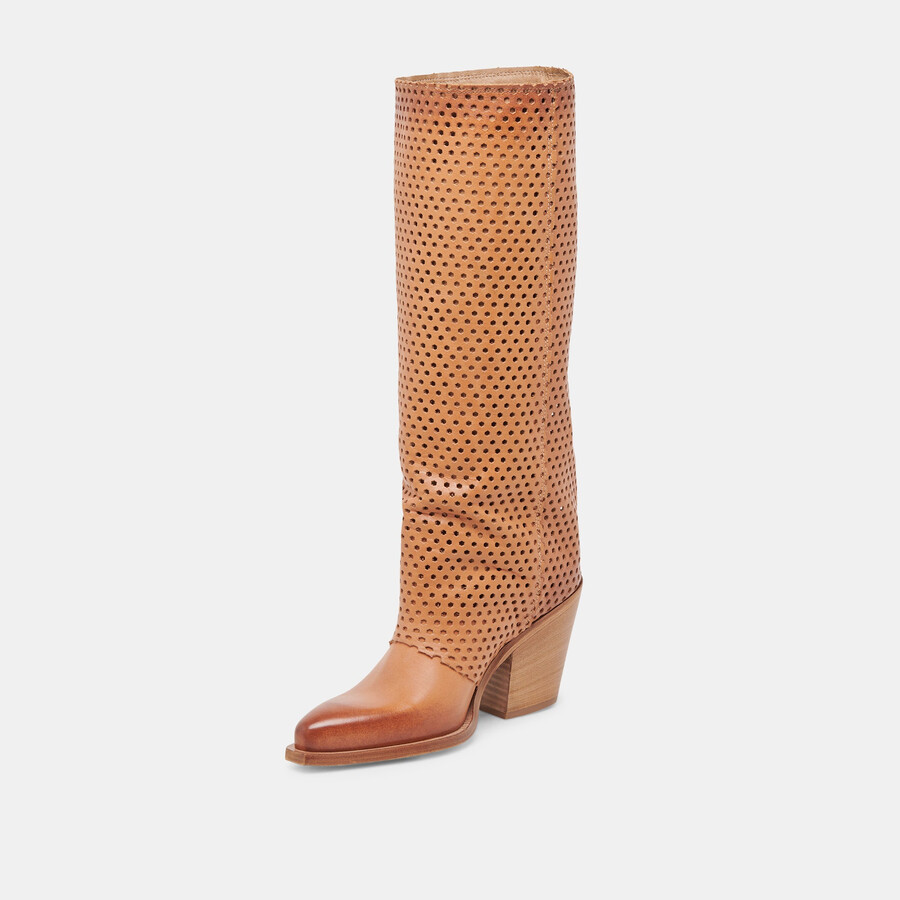 stivali boone in pelle color cognac