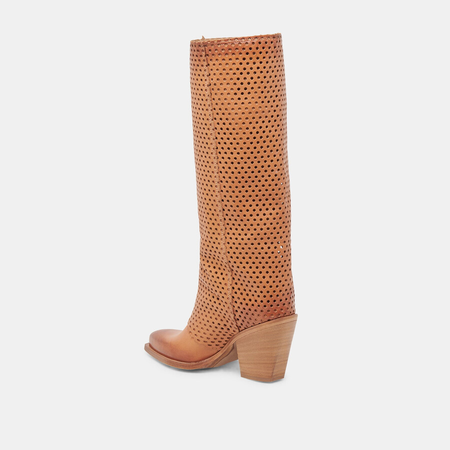stivali boone in pelle color cognac