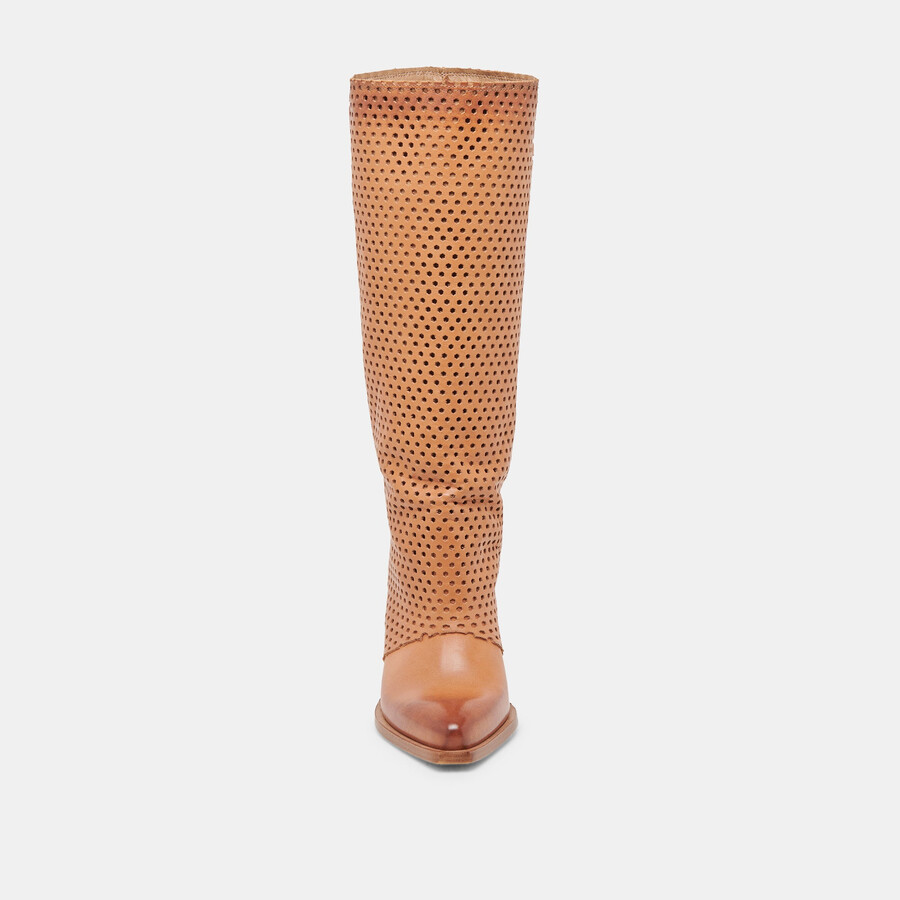 stivali boone in pelle color cognac