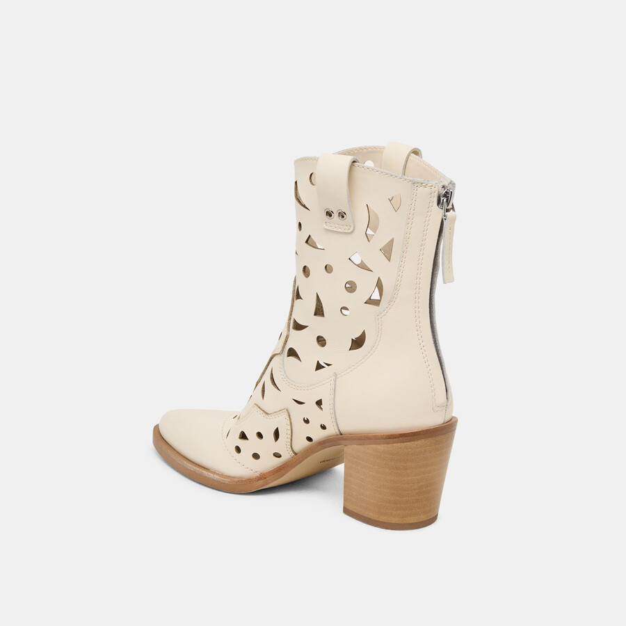 zenobi booties in pelle bianco sporco