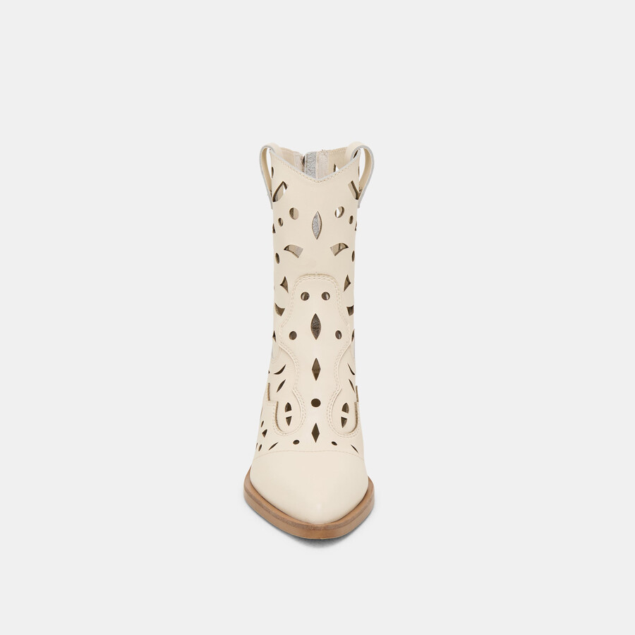 zenobi booties in pelle bianco sporco