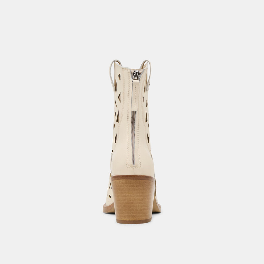 zenobi booties in pelle bianco sporco