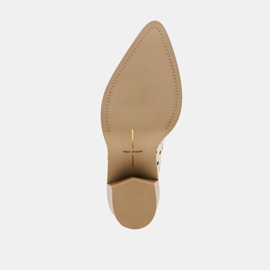 zenobi booties in pelle bianco sporco