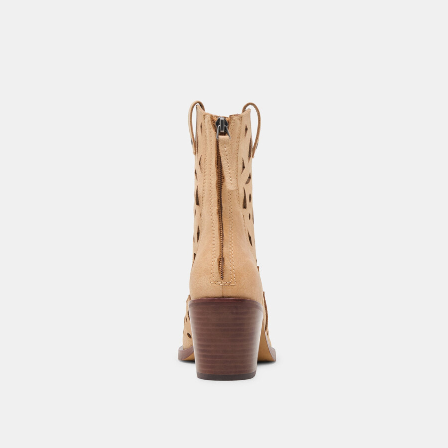 zenobi booties camel distressed leather
