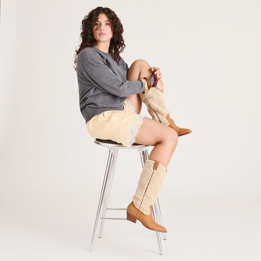 stivali in peluche mykel caramello nubuck