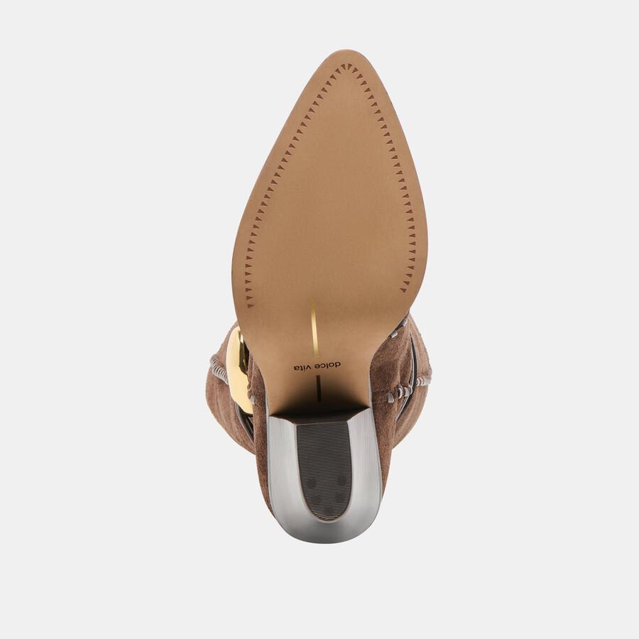 stivali jody in pelle scamosciata marrone scuro