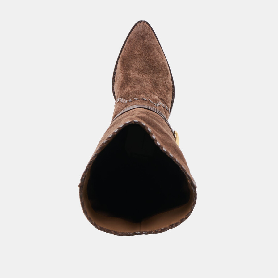 stivali jody in pelle scamosciata marrone scuro