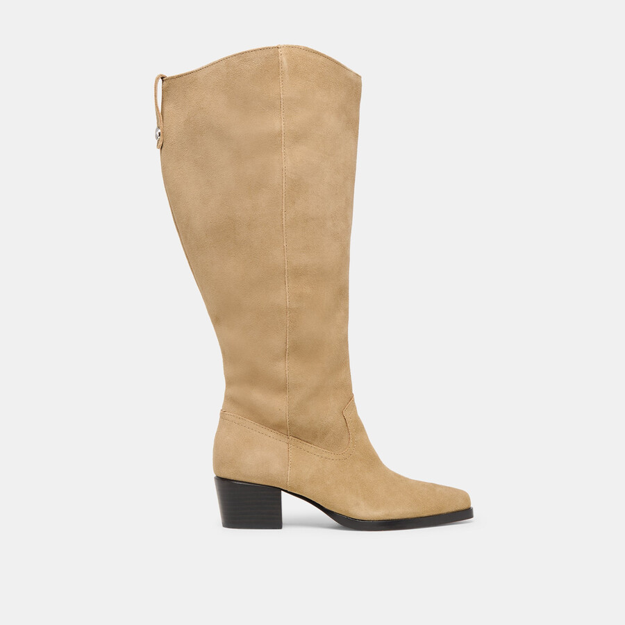 stivali virona h2o extra wide in pelle scamosciata color talpa scuro