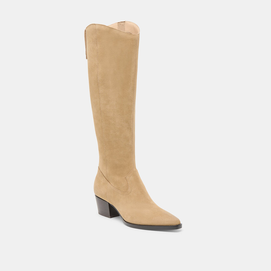 stivali virona h2o extra wide in pelle scamosciata color talpa scuro