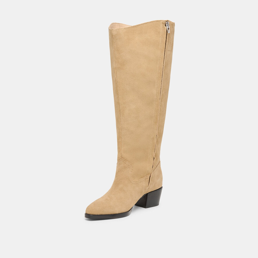 stivali virona h2o extra wide in pelle scamosciata color talpa scuro