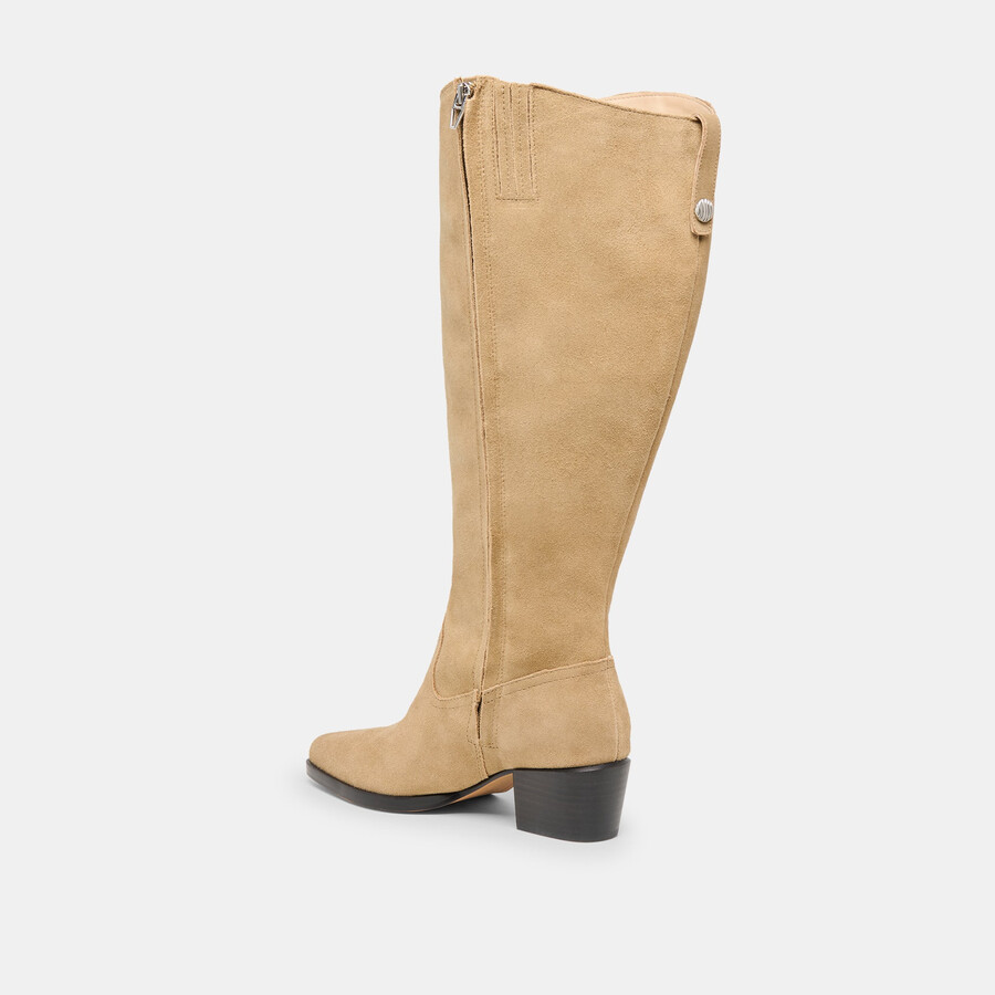 stivali virona h2o extra wide in pelle scamosciata color talpa scuro