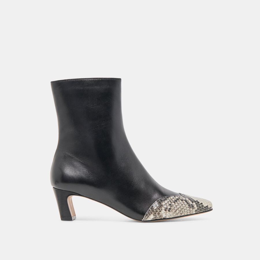 stivali anika in pelle nera multicolore