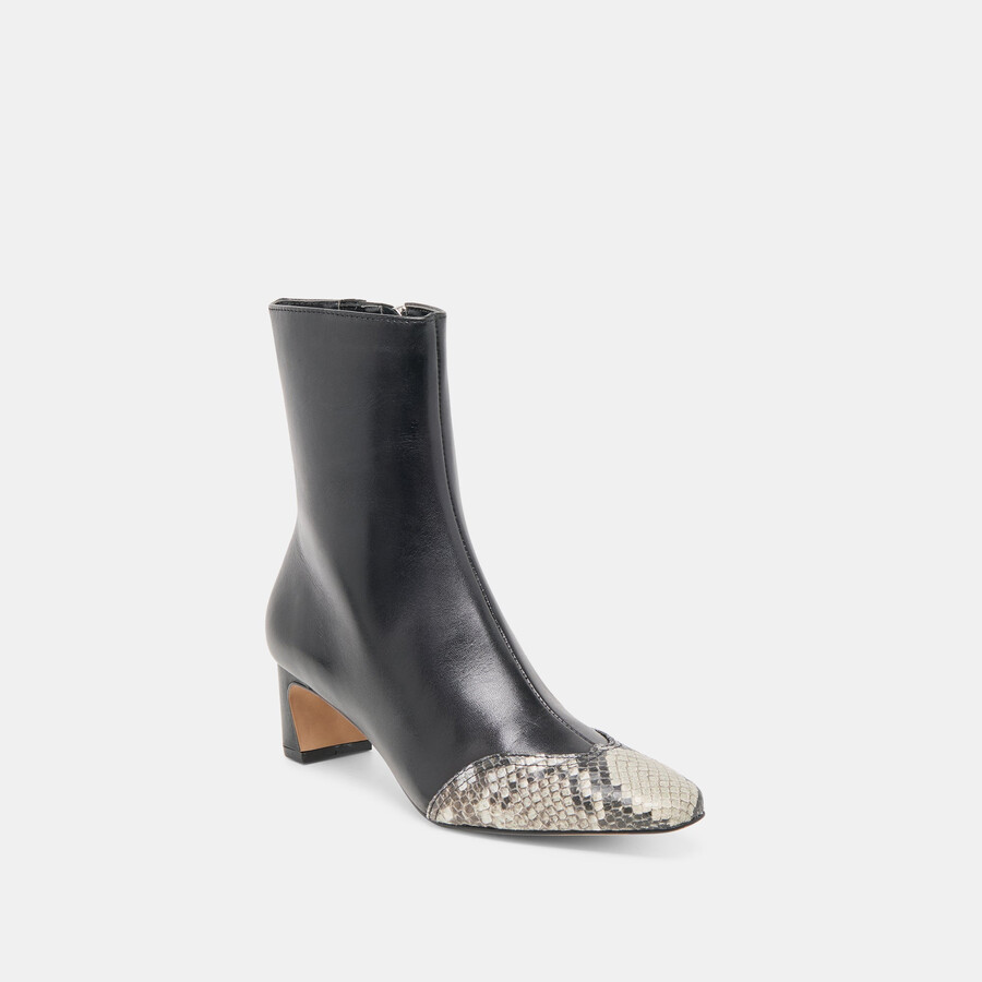 stivali anika in pelle nera multicolore