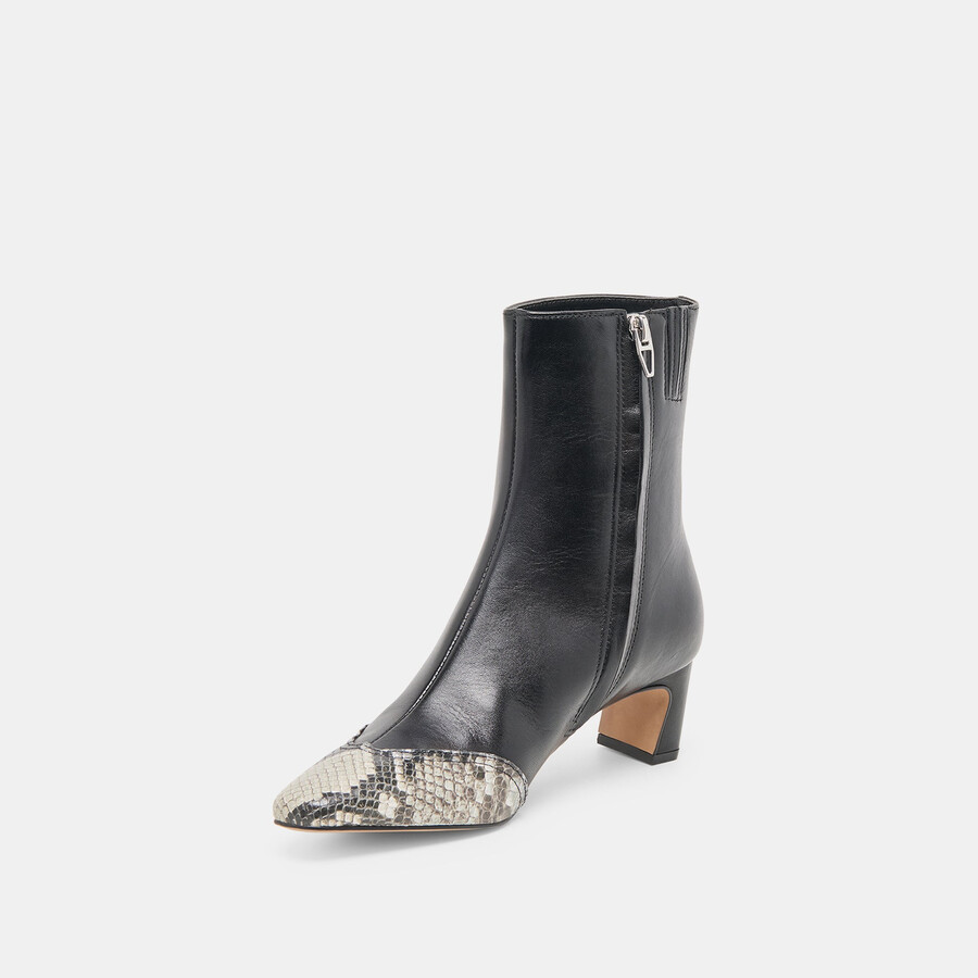 stivali anika in pelle nera multicolore