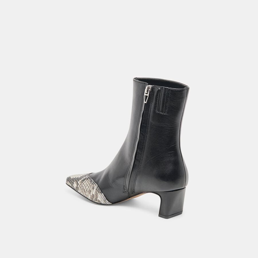 stivali anika in pelle nera multicolore