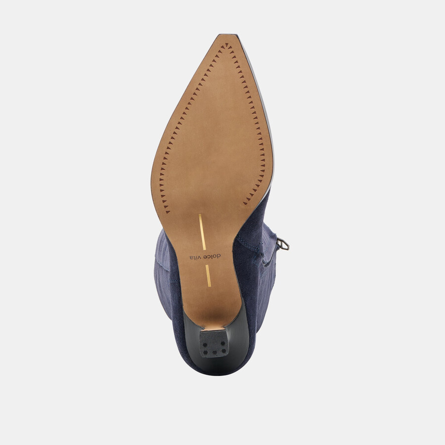 stivali auggie in pelle scamosciata blu navy