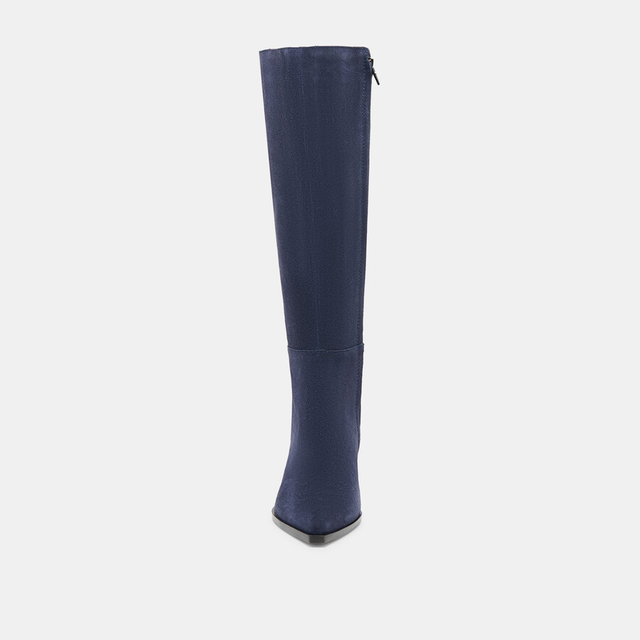 stivali auggie in pelle scamosciata blu navy
