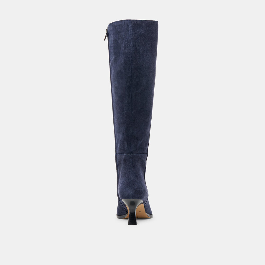 stivali auggie in pelle scamosciata blu navy