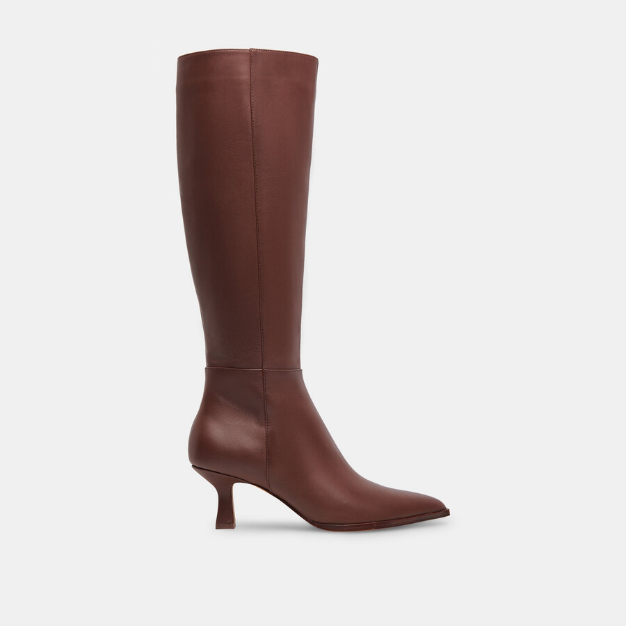 stivali auggie narrow vitello in pelle cioccolato