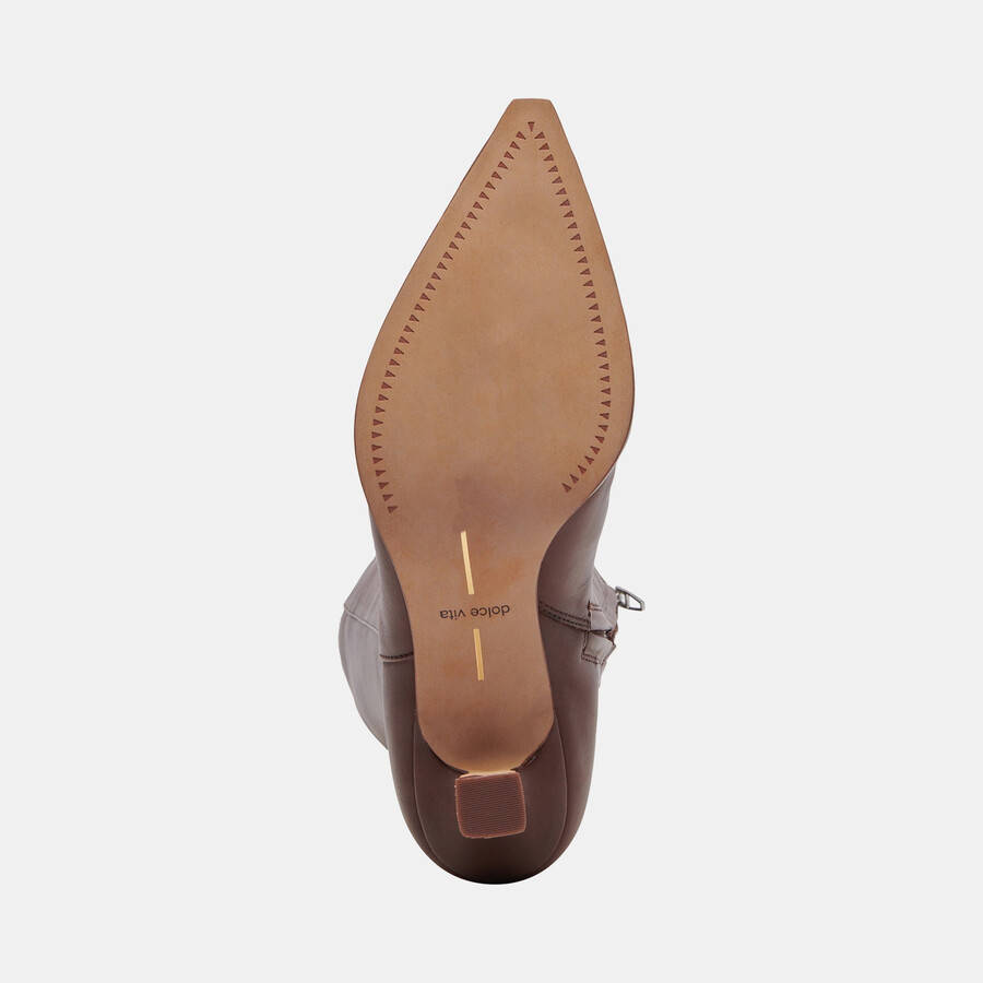 stivali auggie narrow vitello in pelle cioccolato