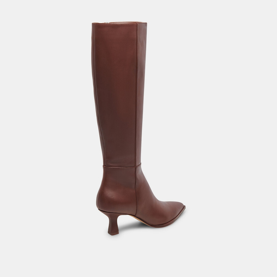 stivali auggie narrow vitello in pelle cioccolato