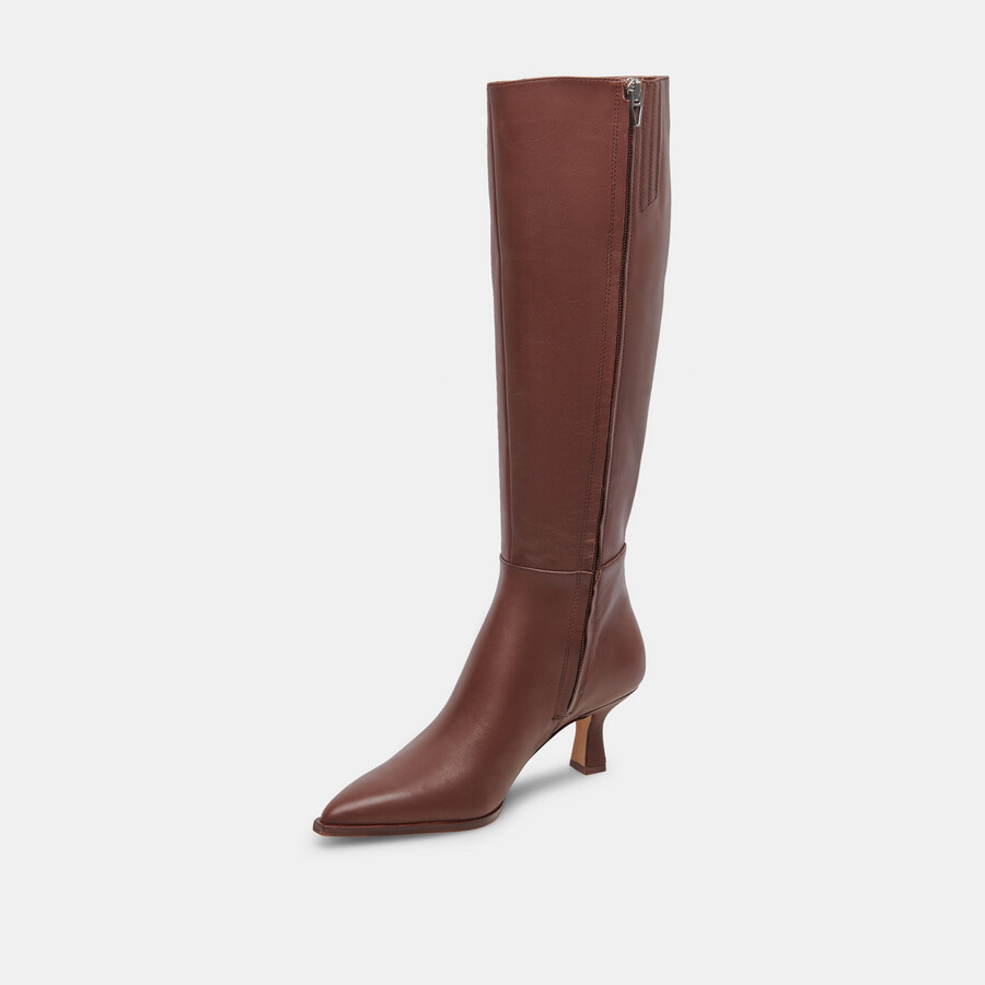 stivali auggie narrow vitello in pelle cioccolato