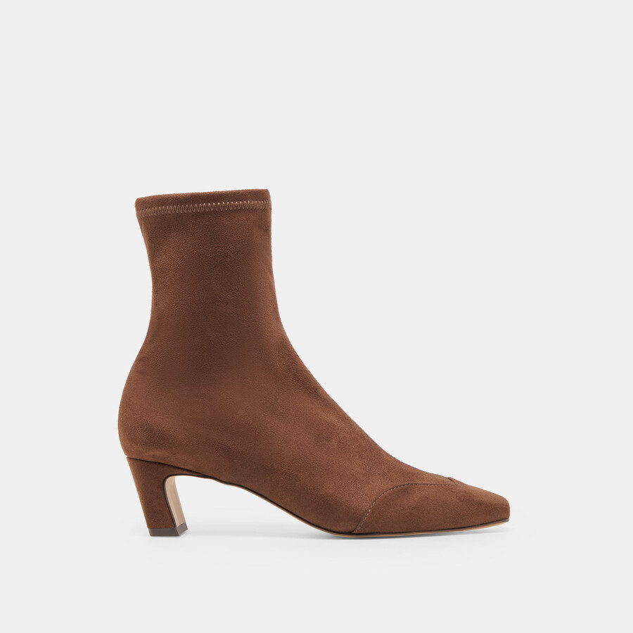 stivali anika wide in pelle scamosciata stella marrone scuro