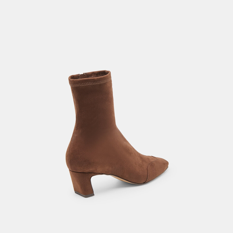 stivali anika wide in pelle scamosciata stella marrone scuro