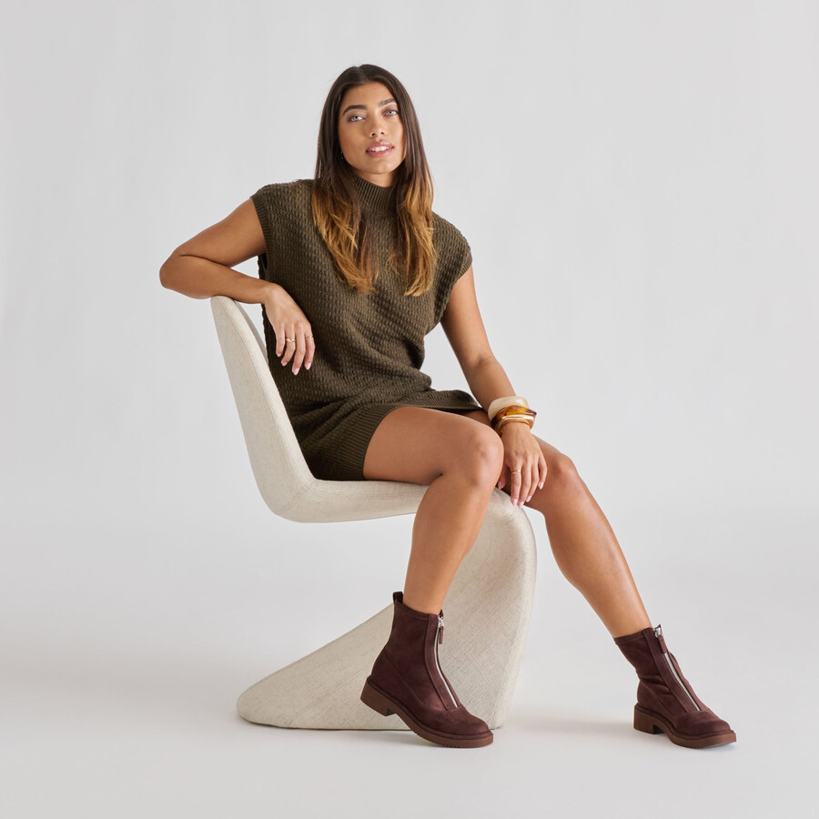 stivali shante in mogano stella suede