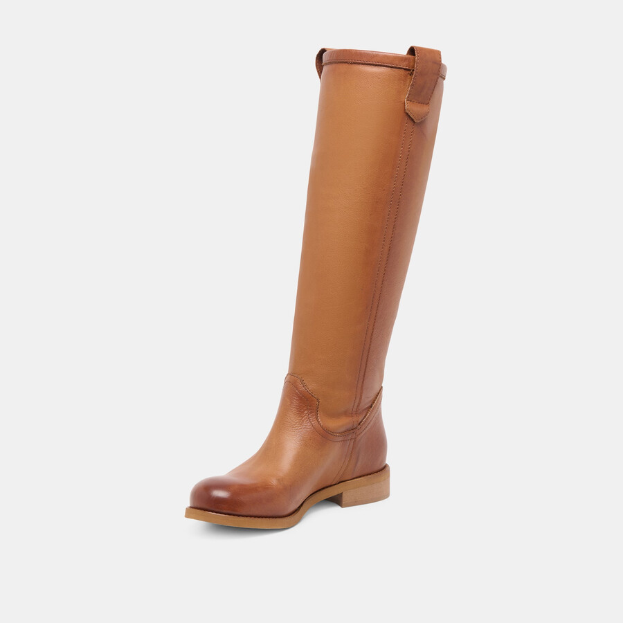 stivali ramzy in pelle color cognac