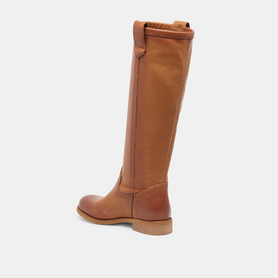 stivali ramzy in pelle color cognac