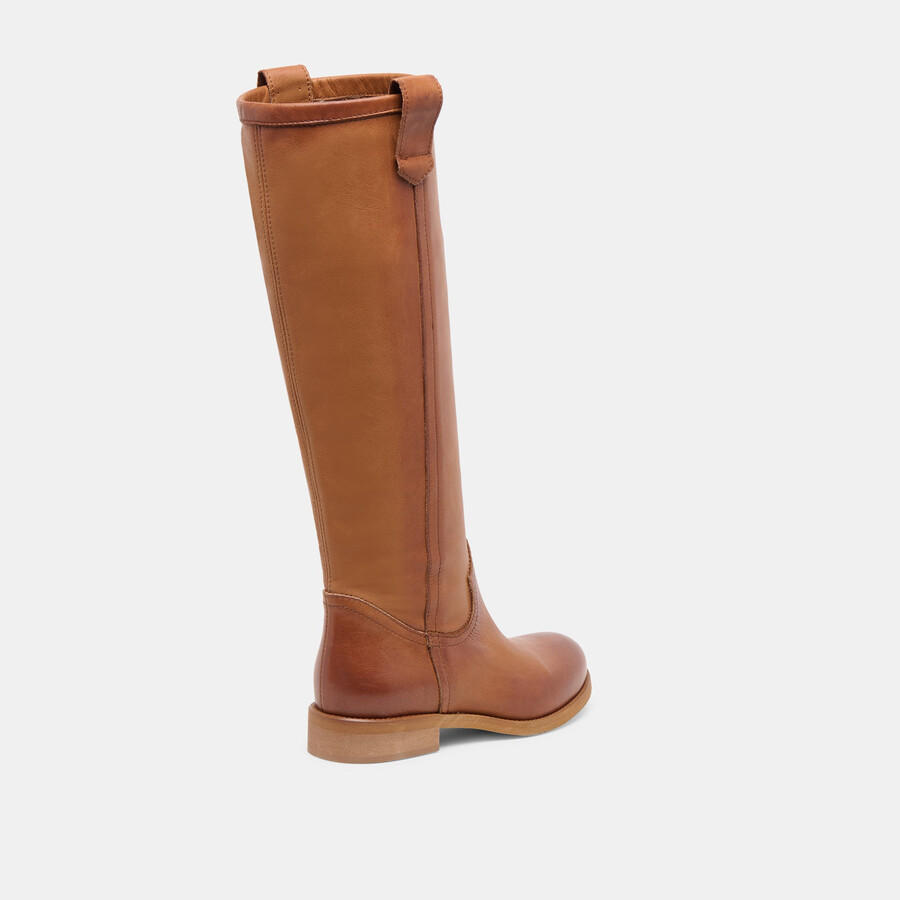 stivali ramzy in pelle color cognac