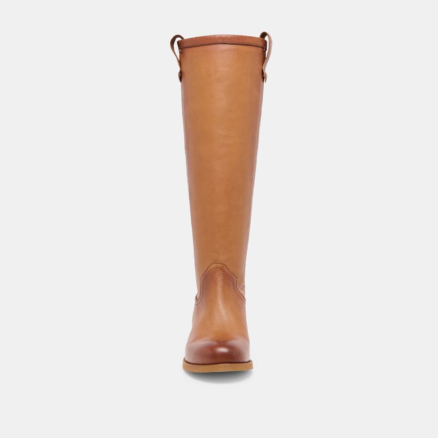 stivali ramzy in pelle color cognac