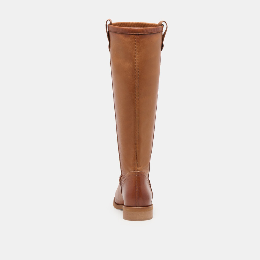stivali ramzy in pelle color cognac