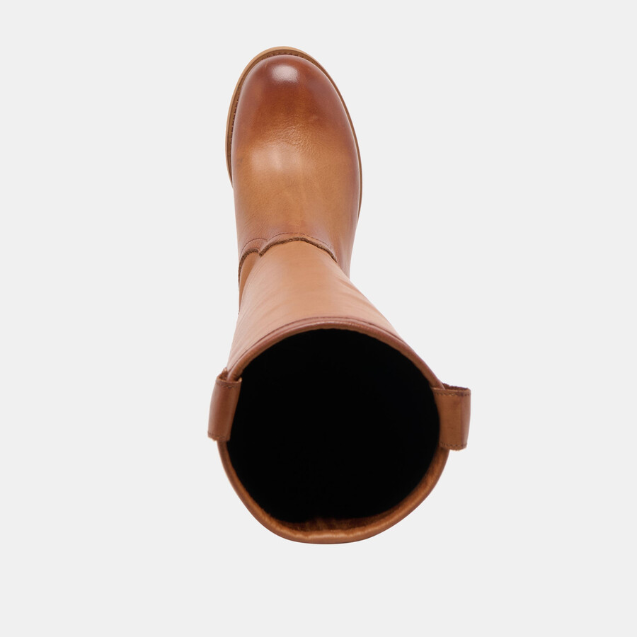 stivali ramzy in pelle color cognac